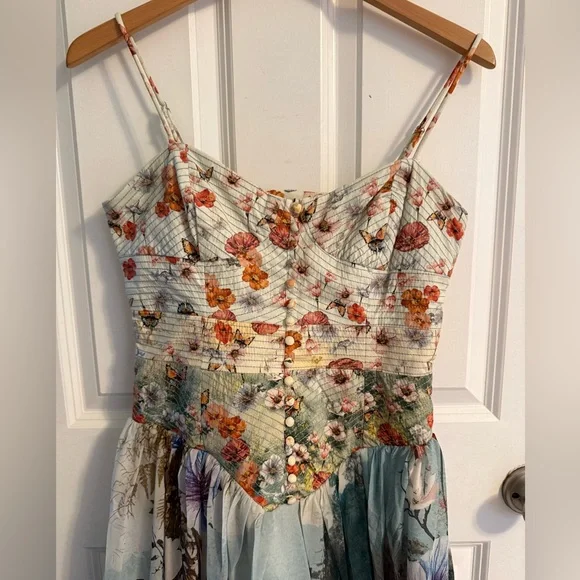 Anthropologie The Muse Basque-Waist Midi Dress Size S - Picture 4 of 7